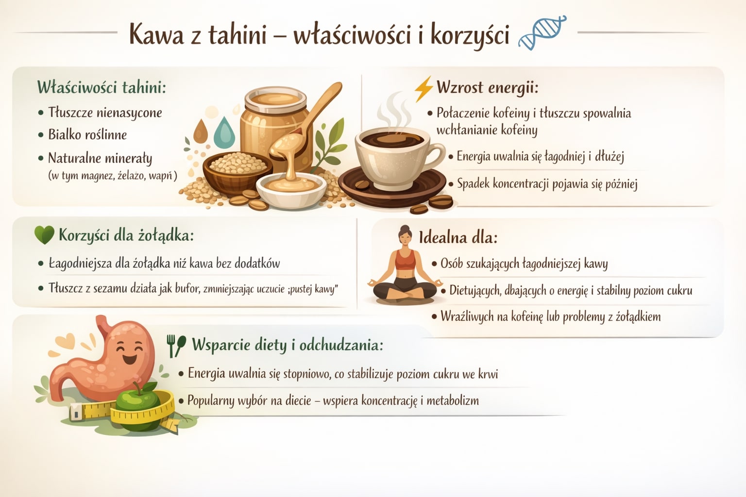 Kawa z tahini - właściwości i korzyści