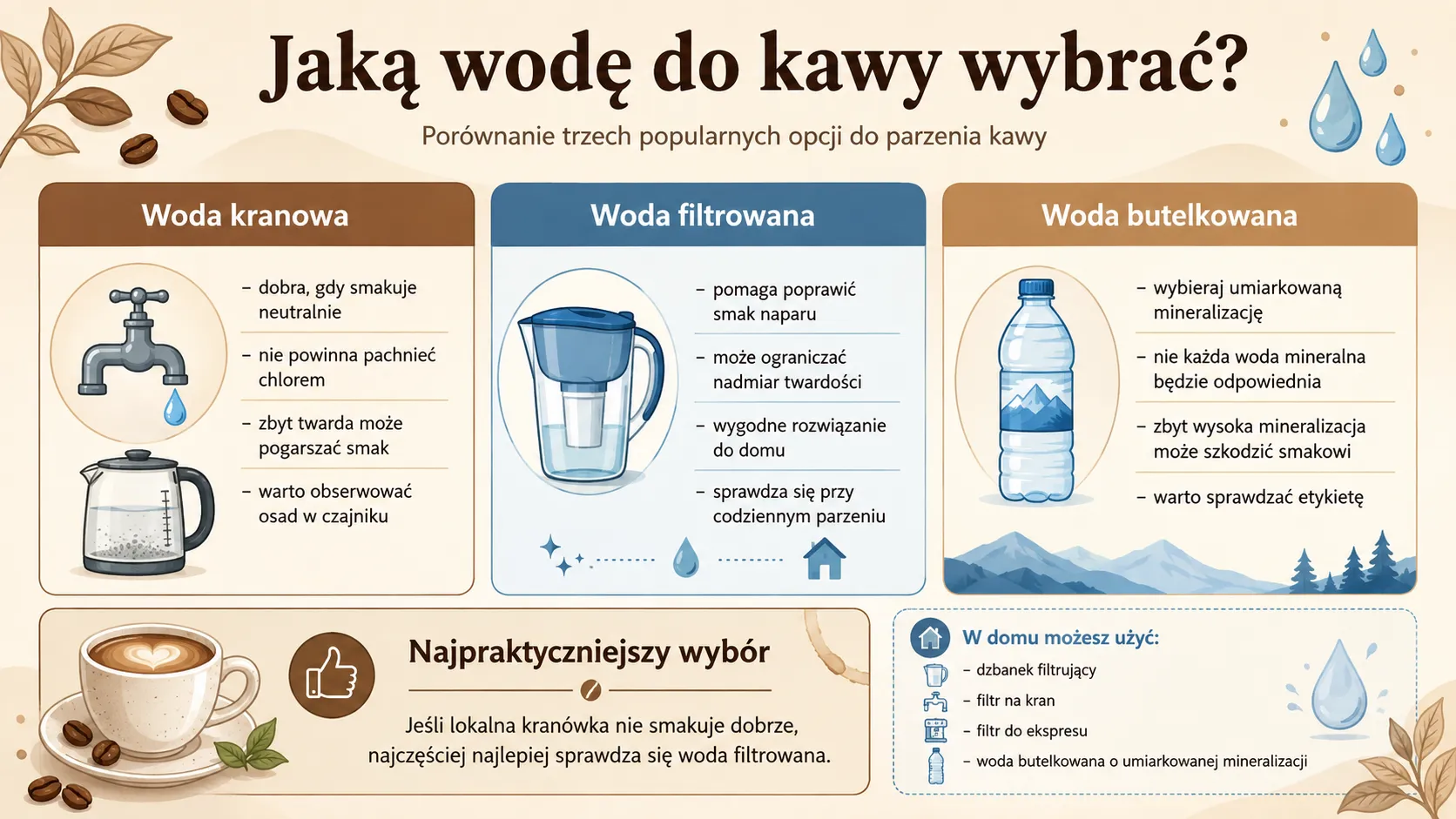 Jaką wodę do kawy wybrać?