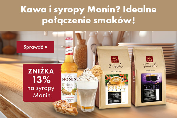 Monin 13% taniej przy zakupie kawy