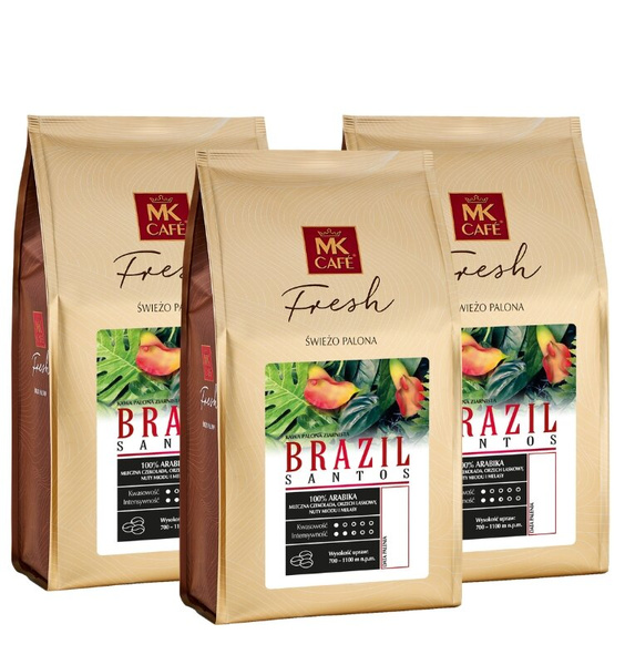 Zestaw kawy ziarnistej Brazil Santos MK Fresh 3x1kg