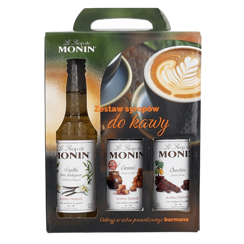 Zestaw syropów Monin do kawy 3x250 ml