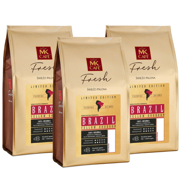 Zestaw Brazil Yellow Bourbon Fazenda Rainha MK Fresh kawa ziarnista 3x1kg
